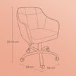 Office Chair – Cotton-Linen Fabric – Black – Adjustable Height