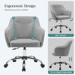Office Chair – Linenette Fabric – Grey – Ergonomic Design with Adjustable Height and Armrests