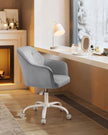 Swivel Office Chair – Linenette Fabric – Dove Grey – Ergonomic Design, Height Adjustable