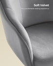 Swivel Office Chair – Linenette Fabric – Dove Grey – Ergonomic Design, Height Adjustable