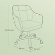 Office Chair – Cotton-Linen Fabric – Blue – Adjustable Height with Armrests