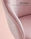 Swivel Office Chair – Linenette Fabric – Jelly Pink – Ergonomic and Height Adjustable