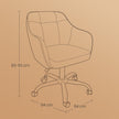 Accent Chair – Cotton-Linen Fabric – Beige – Adjustable Height