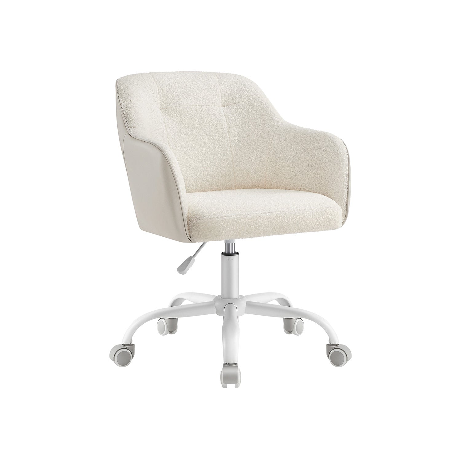 Swivel Desk Chair – Linenette Fabric – Cappuccino Beige – Ergonomic and Height Adjustable