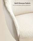Swivel Desk Chair – Linenette Fabric – Cappuccino Beige – Ergonomic and Height Adjustable