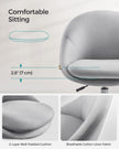 Office Chair – Foam – Dove Grey – Swivel Design with Adjustable Height