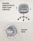 Office Chair – Foam – Dove Grey – Swivel Design with Adjustable Height