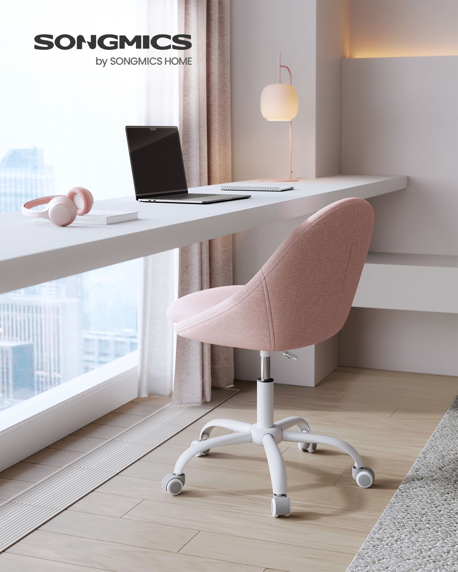 Swivel Office Chair – Foam Padding – Adjustable Height – Ideal for Home Office and Study