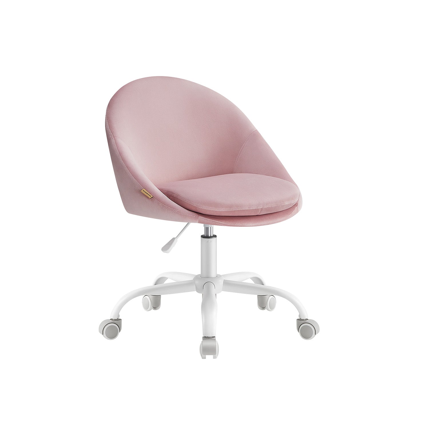 Swivel Chair – Velvet – Jelly Pink – Foam Padding, Adjustable Height