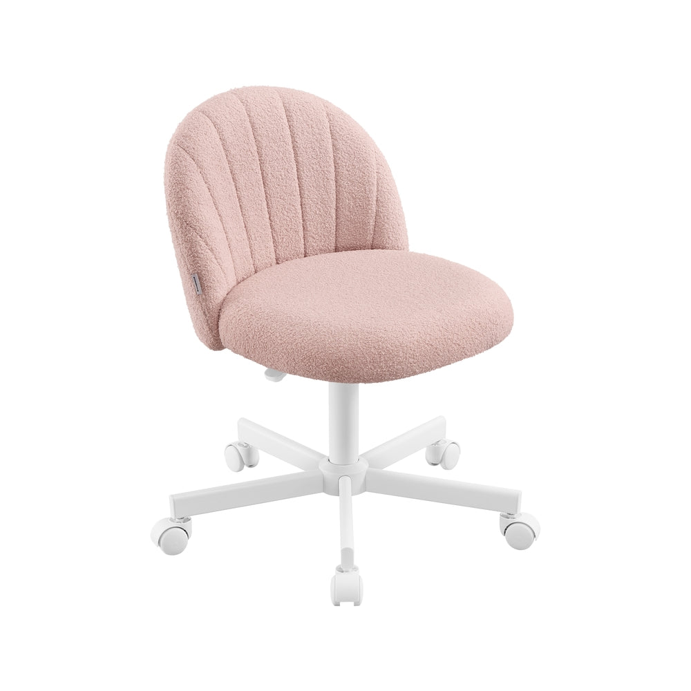 Office Chair - Adjustable - Teddy Fleece - Swivel - Foam Padded