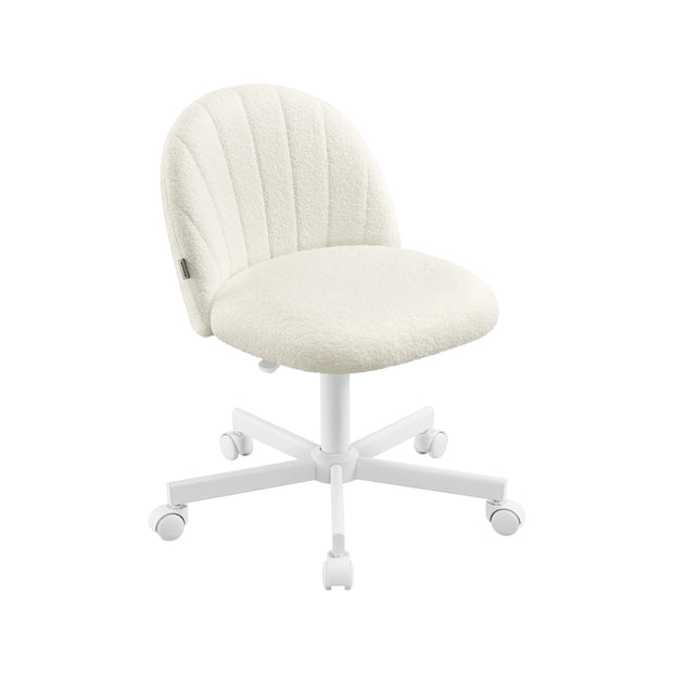 Office Chair - Adjustable - Teddy Fleece - Swivel - Foam Padded
