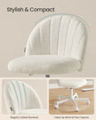 Office Chair - Adjustable - Teddy Fleece - Swivel - Foam Padded