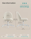 Office Chair - Adjustable - Teddy Fleece - Swivel - Foam Padded