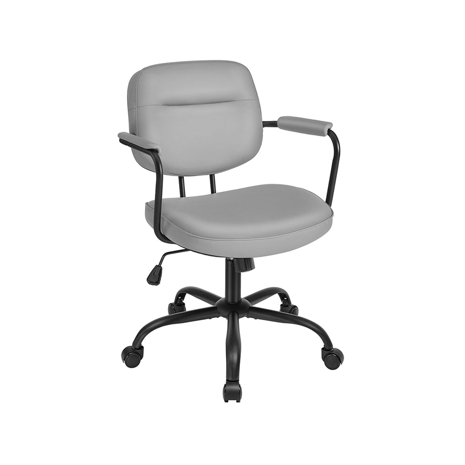 Ergonomic Desk Chair – Synthetic Leather – Dove Grey – Adjustable Height with Tilt Function