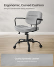Ergonomic Desk Chair – Synthetic Leather – Dove Grey – Adjustable Height with Tilt Function