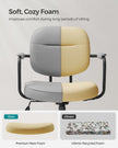 Ergonomic Desk Chair – Synthetic Leather – Dove Grey – Adjustable Height with Tilt Function