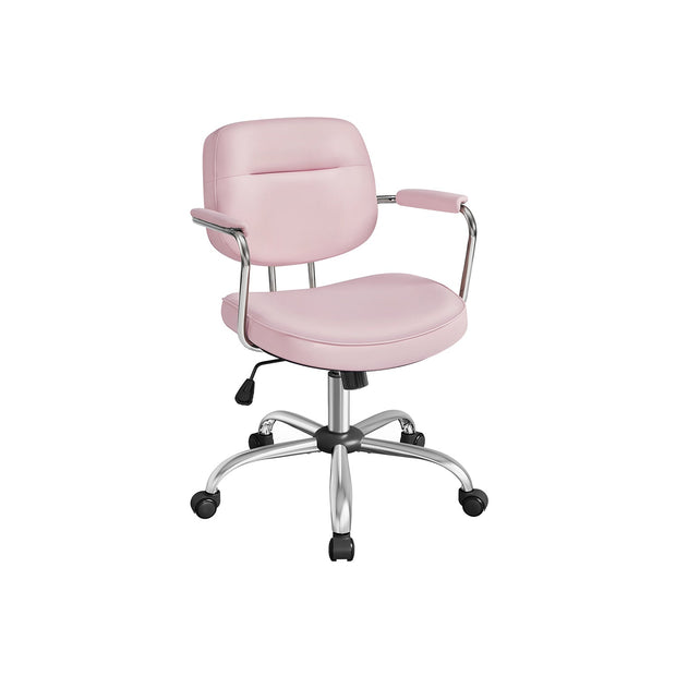 Swivel Desk Chair – Synthetic Leather – Ink Black – Ergonomic Design with Tilt Function and Adjustable Height