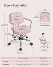 Swivel Desk Chair – Synthetic Leather – Ink Black – Ergonomic Design with Tilt Function and Adjustable Height