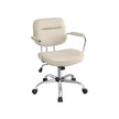 Swivel Office Chair – Synthetic Leather – Cappuccino Beige – Ergonomic Design with Tilt Function