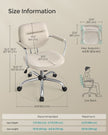 Swivel Office Chair – Synthetic Leather – Cappuccino Beige – Ergonomic Design with Tilt Function