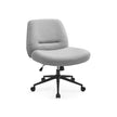 Office Chair – Cotton-Linen Fabric – Dove Grey – Adjustable Height, Swivel with Star Base and Wheels