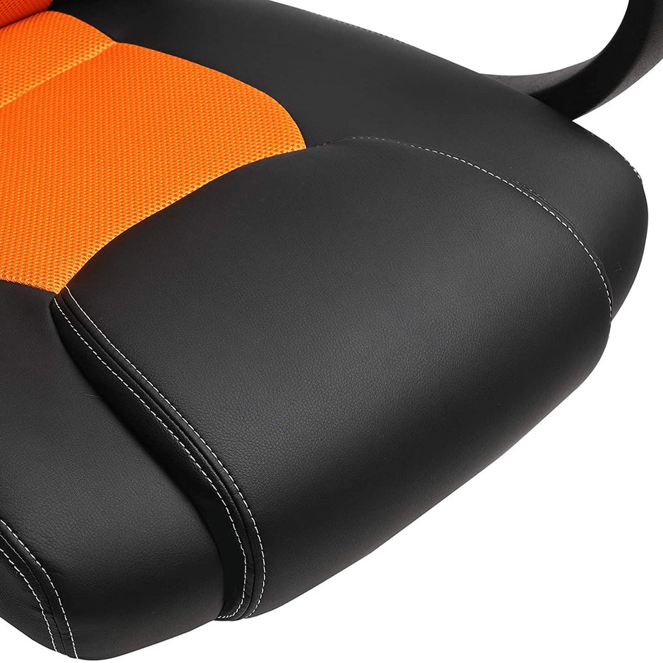 Swivel Computer Chair – PU – Blue – Racing Sport Design with Tilt Function