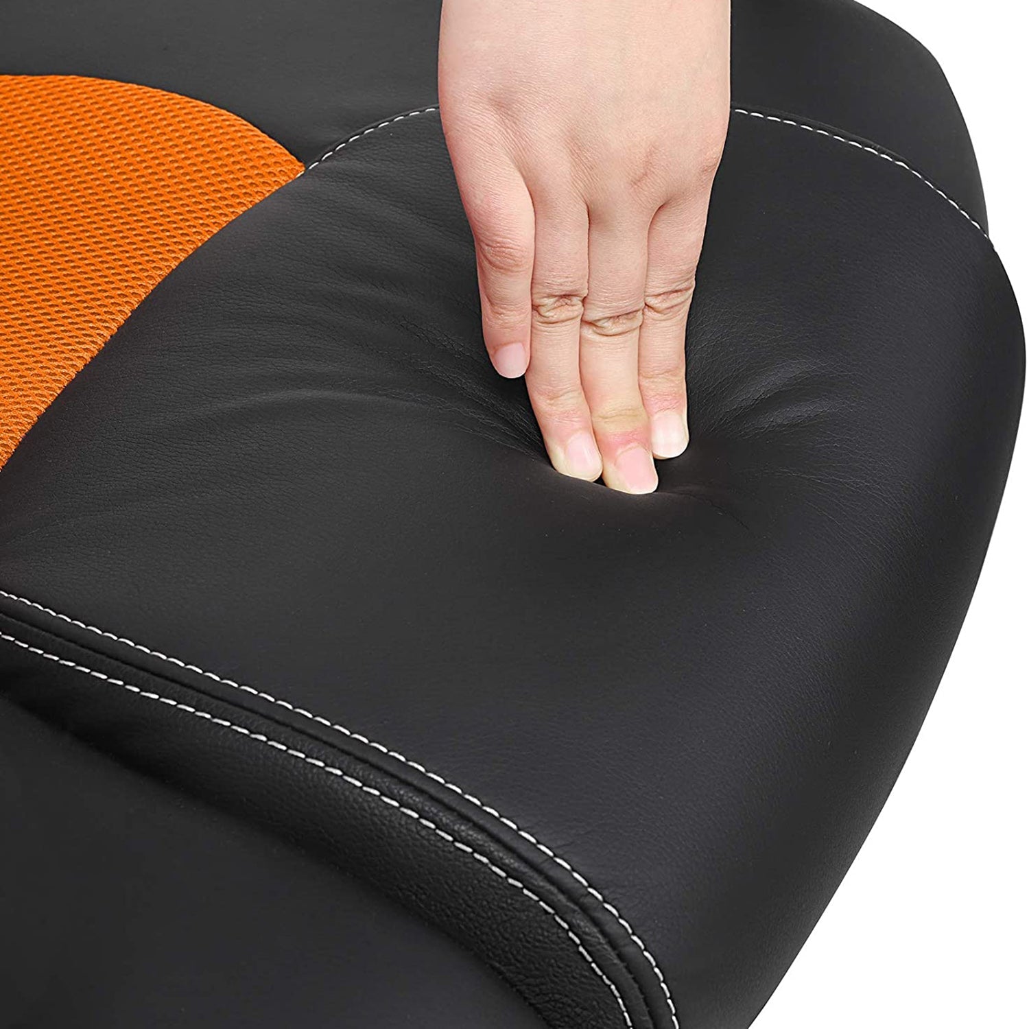 Swivel Computer Chair – PU – Blue – Racing Sport Design with Tilt Function