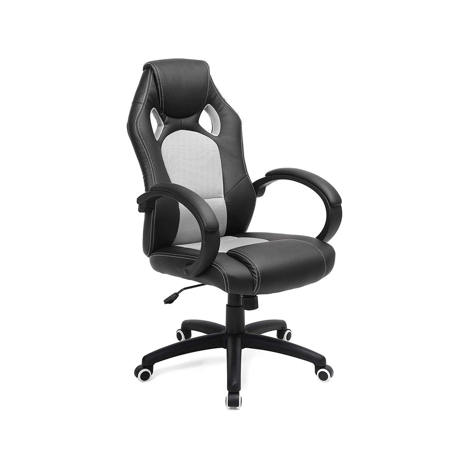 Swivel Computer Chair – PU – Blue – 360-Degree Tilt Function
