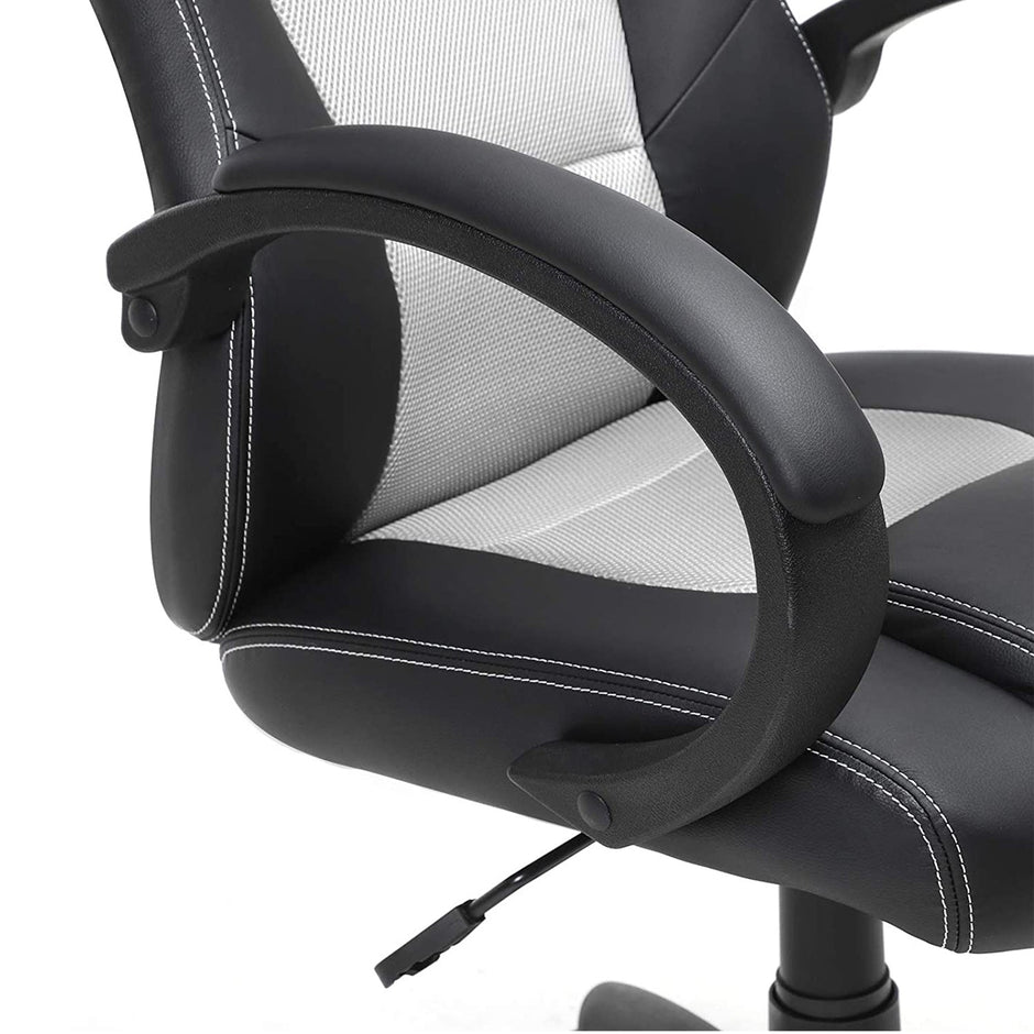 Swivel Computer Chair – PU – Blue – 360-Degree Tilt Function