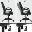 Swivel Computer Chair – PU – Blue – 360-Degree Tilt Function