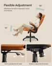 Ergonomic Gaming Chair – PU Leather – Caramel Brown – Height Adjustable with Tilt Function and Flip-Up Armrests