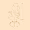 Ergonomic Gaming Chair – PU – Brown – Adjustable Headrest, Foldable Armrests, Swivel Tilt Function