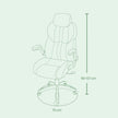 Gaming Chair – PU – White – Ergonomic Design with Adjustable Headrest and Foldable Armrests
