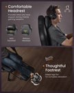 Gaming Chair – Cotton-Linen Fabric – Ink Black – Ergonomic Design with Footrest and Headrest