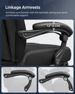 Racing Office Chair – Faux Leather – Black – Ergonomic Design with Footrest and Adjustable Headrest