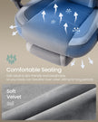 Gaming Chair – Fabric – Black and Blue – Ergonomic Design with Adjustable Headrest and Footrest