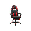 Gaming Chair – Fabric – Black and Red – Ergonomic Design with Adjustable Headrest and Footrest