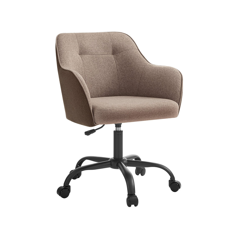 Office Chair – Linenette Fabric – Grey – Ergonomic Design with Adjustable Height and Armrests