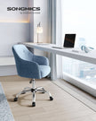 Height-Adjustable Office Chair – Steel Frame – Misty Blue – Ergonomic Design