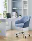 Height-Adjustable Office Chair – Steel Frame – Misty Blue – Ergonomic Design