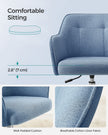 Height-Adjustable Office Chair – Steel Frame – Misty Blue – Ergonomic Design
