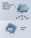 Height-Adjustable Office Chair – Steel Frame – Misty Blue – Ergonomic Design