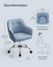 Height-Adjustable Office Chair – Steel Frame – Misty Blue – Ergonomic Design