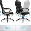 High Back Executive Office Chair – Durable Material – Black – Ergonomic Design, Height Adjustable
