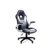 Office Swivel Chair – PU – Black Grey – High Back with Adjustable Armrest and Tilt Function