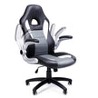 Office Swivel Chair – PU – Black Grey – High Back with Adjustable Armrest and Tilt Function