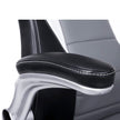 Office Swivel Chair – PU – Black Grey – High Back with Adjustable Armrest and Tilt Function