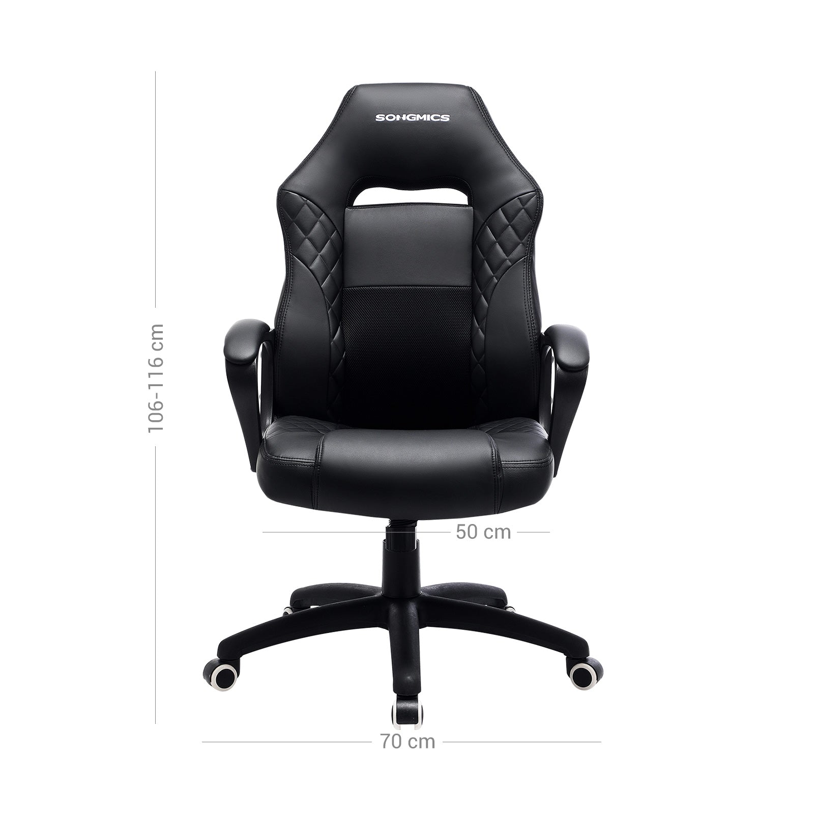 Racing Sport Office Chair – PU – Black-Grey – Tilt Function, Swivel Design