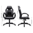 Swivel Computer Chair – PU – Blue – Racing Sport Design with Tilt Function