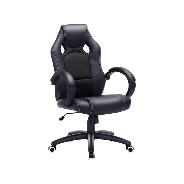 Swivel Computer Chair – PU – Blue – Racing Sport Design with Tilt Function